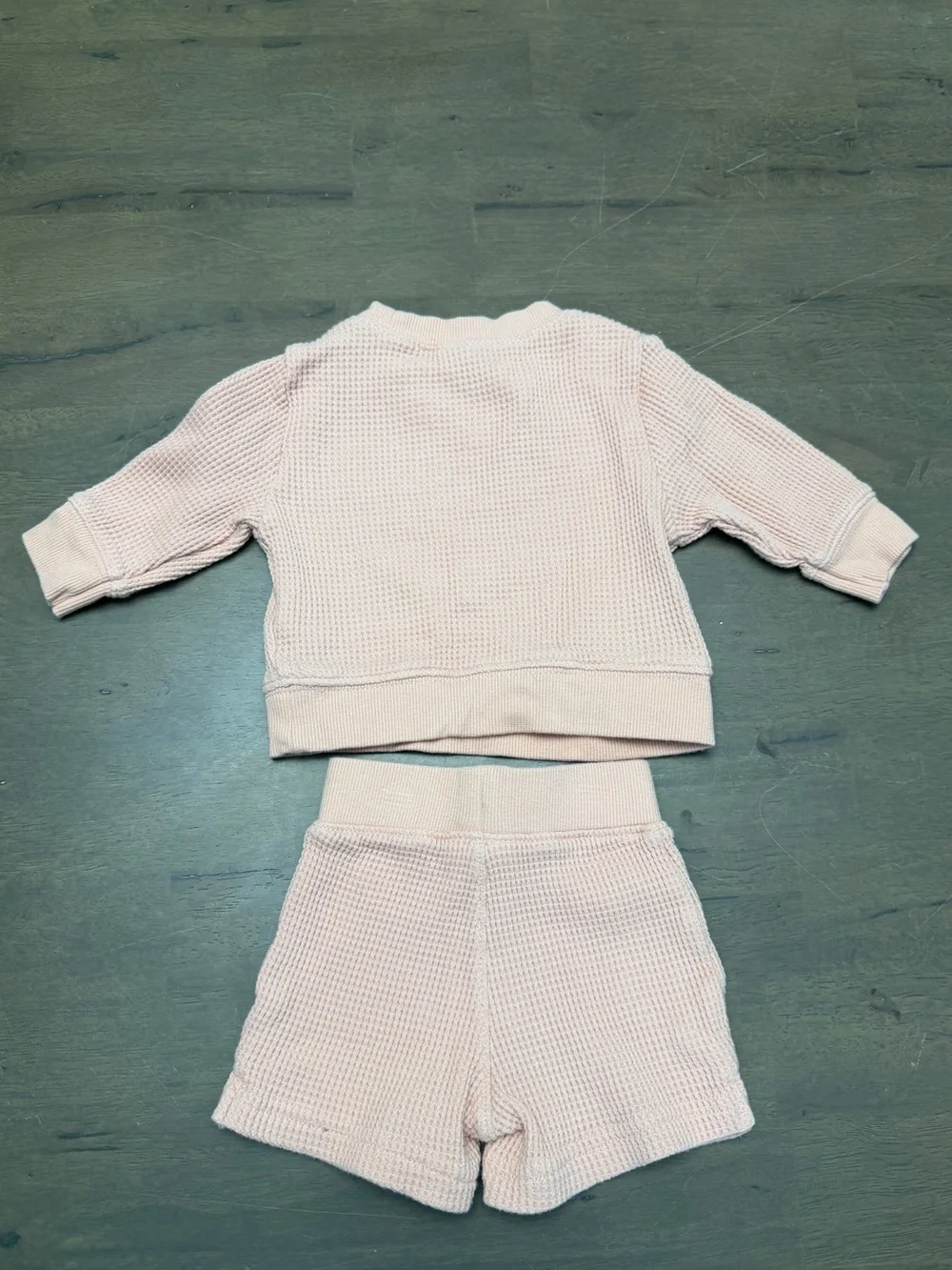 Carter's Baby NB Newborn 2pc Pink Cotton Hilary Duff 2-Piece Thermal Outfit Set